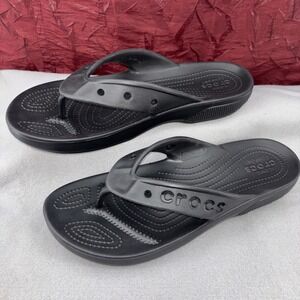 Crocs Unisex Baya II Flip Flops‎ Slip On Casual Beach Sandals Black Size M10/W12